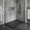 Receveur de douche noir 120x80 cm Sanindusa