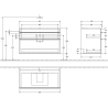 Meuble sous vasque + vasque à poser 100 cm Venticello Villeroy & Boch