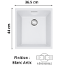 Évier sous plan 1 bac 35 cm Sirius Sid 110-34 FRANKE