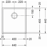 Évier sous plan 1 bac 45 cm Domus 110-40 FRANKE