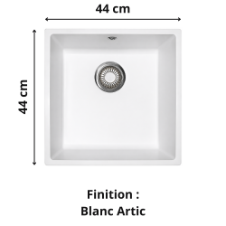 Évier à encastrer 1 bac 45 cm DOMUS 610 - 44 Franke