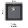 Évier à encastrer 1 bac 45 cm DOMUS 610 - 44 Franke