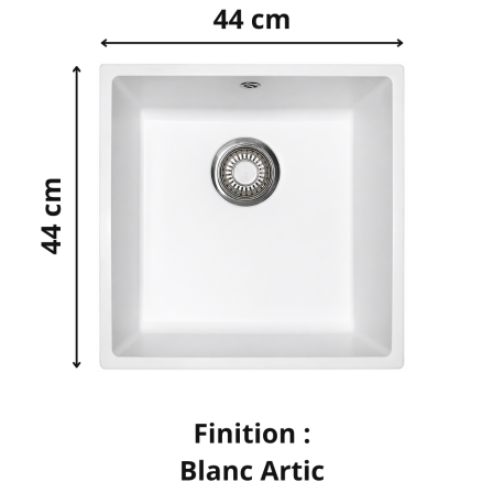 Évier sous plan 1 bac 45 cm Domus 110-40 FRANKE