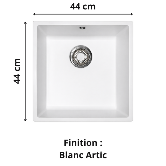Évier sous plan 1 bac 45 cm Domus 110-40 FRANKE