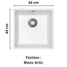 Évier sous plan 1 bac 45 cm Domus 110-40 FRANKE