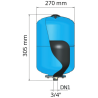 Vase d'expansion sanitaire à membrane interchangeable ELBI