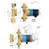 Circulateur Avec Horloge, vanne et clapet intégrés, 1/2" M VORTEX Sanitaire Thermador