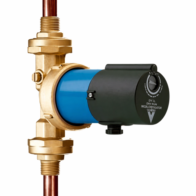 Circulateur sanitaire VORTEX Standard avec vanne et clapet intégrés, 1/2" M Thermador