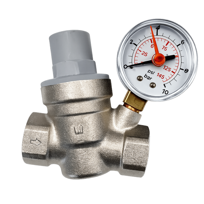 Réducteur de pression 3/4" avec manomètre Fluidheat