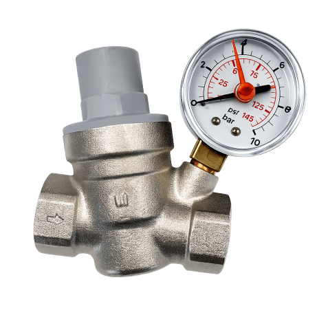 Réducteur de pression 3/4" avec manomètre Fluidheat
