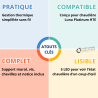 Récepteur 5 Led sans fil avec support mural Chappee