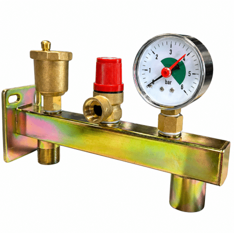 Potence équipée pour support mural vase expansion Fluidheat