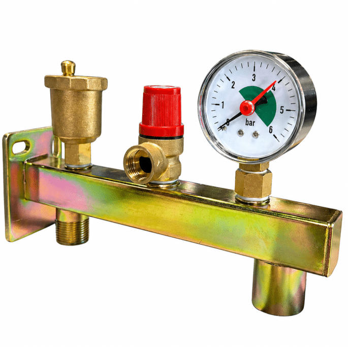 Potence équipée pour support mural vase expansion Fluidheat