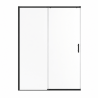Paroi de douche coulissante 120x200 - Profilé noir Fluidheat