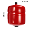 Pack potence équipée + vase d'expansion chauffage 12 litres Fluidheat