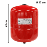 Pack potence équipée + vase d'expansion chauffage 18 litres Fluidheat
