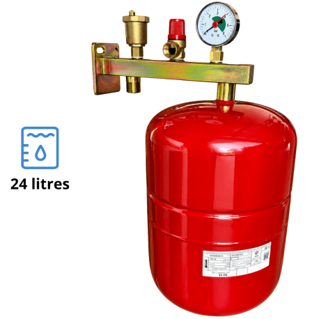 Pack potence équipée + vase d'expansion chauffage 24 litres Fluidheat