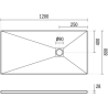 Pack douche fermée (entre 2 murs) Noir : receveur 120x80 + paroi coulissante + paroi latérale fixe