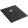 Pack douche à l’italienne Noir : receveur 120x80 cm + paroi fixe