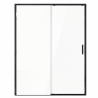 Pack douche fermée (entre deux murs) noir : receveur 160x90 cm + paroi coulissante + paroi latérale fixe