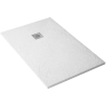 Pack douche italienne chromé : receveur blanc 140x90 cm + paroi fixe