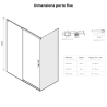 Pack douche fermée (entre deux murs) chromé : receveur 160x90 cm + paroi coulissante + paroi latérale fixe