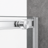 Pack douche fermée (entre deux murs) chromé : receveur 160x90 cm + paroi coulissante + paroi latérale fixe