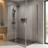 Paroi de douche fixe 90x200 pour coulissante - Profilé chromé Fluidheat