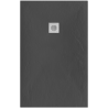 Pack douche à l’italienne Noir : receveur 160x90 cm + paroi fixe