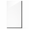 Pack douche italienne : receveur blanc 160 x 90 cm + paroi fixe profilé noir