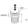 Pack lave-mains : vasque porcelaine suspendu + robinetterie et siphon + miroir