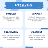 Pack lave-mains : vasque porcelaine suspendu + robinetterie et siphon + miroir