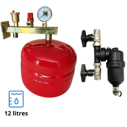 Pack support potence équipée + vase d'expansion chauffage 12 litres Fluidheat + Filtre magnétique Fluidheat Pack support potence équipée + vase d'expansion chauffage 12 litres Fluidheat + Filtre magnétique Fluidheat