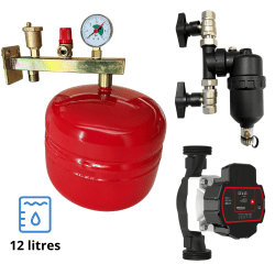 Pack support potence équipée + vase d'expansion chauffage 12 litres + Filtre magnétique + Circulateur Fluidheat Pack support potence équipée + vase d'expansion chauffage 12 litres + Filtre magnétique + Circulateur Fluidheat