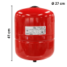 Pack support potence équipée + vase d'expansion chauffage 18 litres + Filtre magnétique + Circulateur Fluidheat