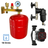 Pack support potence équipée + vase d'expansion chauffage 18 litres + Filtre magnétique + Circulateur Fluidheat