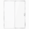 Pack douche (entre 3 murs) Noir : receveur 120 x 80 cm + paroi coulissante