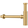 Pack lave-mains : vasque suspendu + robinetterie et siphon or brossé + miroir
