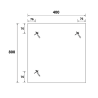 Pack lave-mains : vasque suspendu + robinetterie et siphon or brossé + miroir