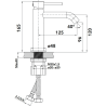 Pack lave-mains : vasque suspendu + robinetterie et siphon or brossé + miroir