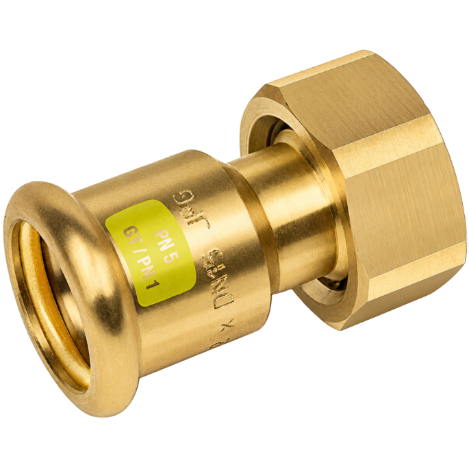 Demi union cuivre à sertir gaz 18 F 3/4"