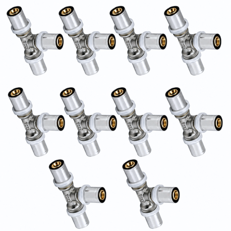  Lot de 10 Té égal D 20 multicouche à sertir RBM profil TH-H-U-B-F