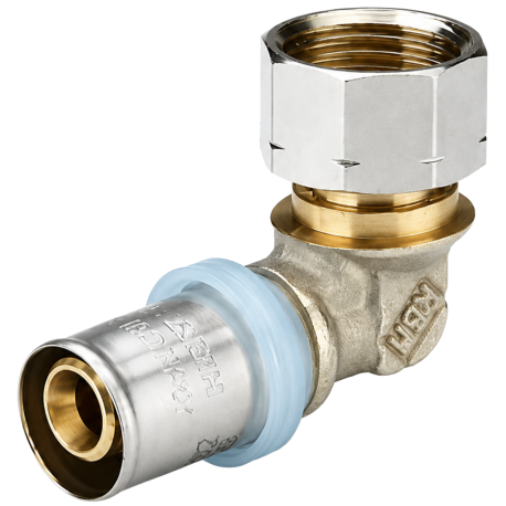 Raccord à sertir RBM pour tube multicouche - courbé 90°