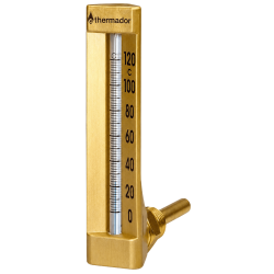 Thermomètre industriel équerre aluminium 0/+120°C Thermador
