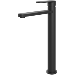 Mitigeur haut + bonde clic-clac sans trop plein - Noir mat Mitigeur haut + bonde clic-clac sans trop plein - Noir mat