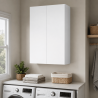 Meuble de rangement haut - 2 portes - Blanc brillant