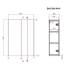 Pack buanderie Blanc brillant : encadrement machine à laver + meuble haut
