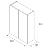 Pack buanderie Blanc brillant : encadrement machine à laver + meuble haut