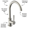 Mitigeur évier Basse pression - Inox - Schütte