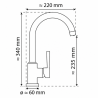 Mitigeur évier Basse pression - Inox - Schütte